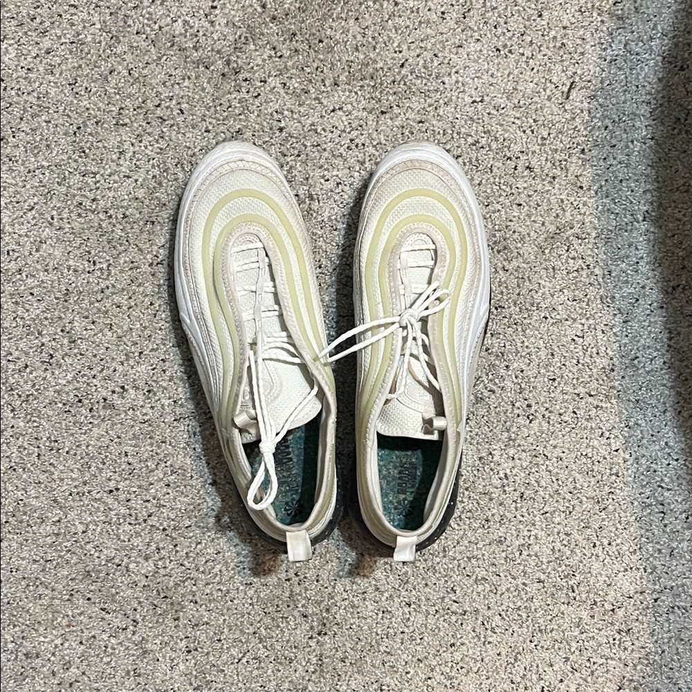 Nike Cream and Yellow Athletic Shoes